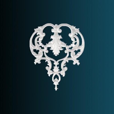 Декоративный орнамент Перфект G2072 650х540х32 мм белый полиуретан