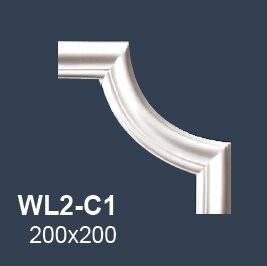 Угловой элемент для молдингов NMC WL2-C1 200х200 Wallstyl комплект 4шт