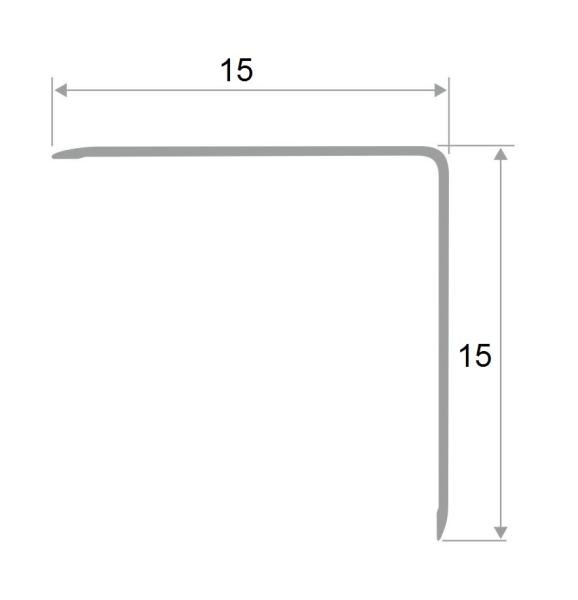Алюминиевый уголок 15х15 мм ПН-15х15 Бронза светлая глянец 2,7 м