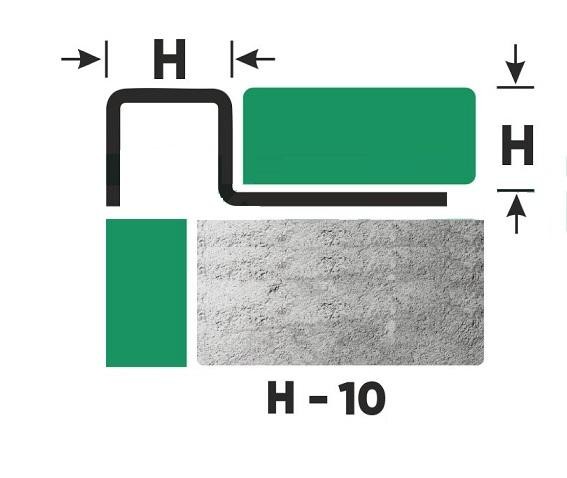 П-образный профиль из нержавеющей стали 10 мм FPU 10 M Сталь сатинированная 2,7 м