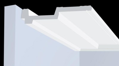 Потолочный плинтус 170х36 мм Hiwood A170V1 белый 2 м