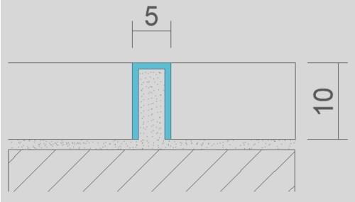 П-профиль из нержавеющей стали 5х10 мм SUP052 ZG золото глянец 2,7м