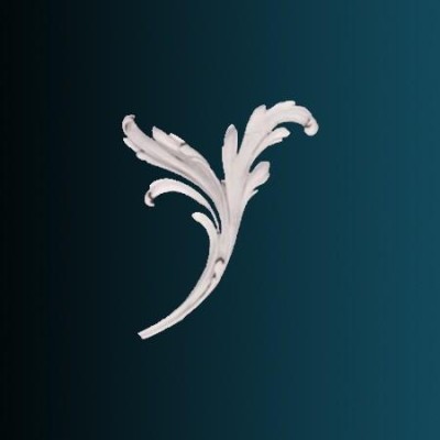 Декоративный орнамент Перфект G2353R 241х191х20 мм белый полиуретан