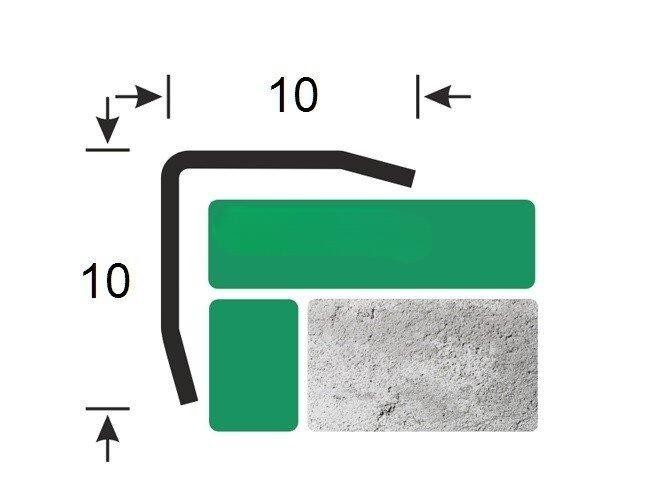 Равнополочный уголок стальной ПБ 10х10 со скосом полированный 3 м AISI 304