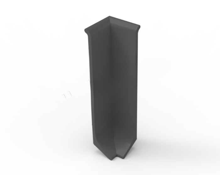 Уголок внутренний для плинтуса 80 мм Мега-Трейд ЛП-80ув 0034 черный муар RAL 9005