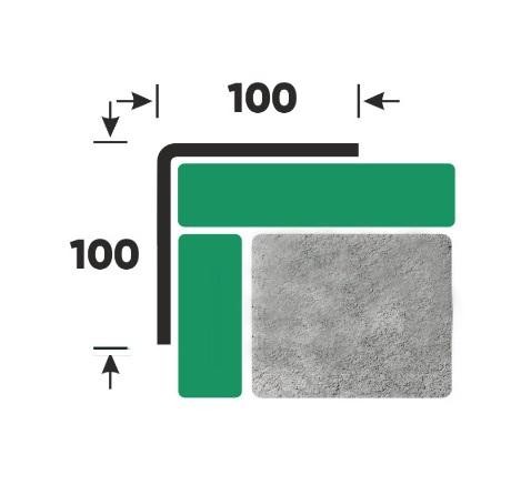 Уголок из нержавеющей стали 100х100 FL100GM Золото сатинированное 3 м