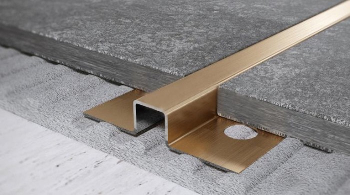 Профиль П-образный нержавеющая сталь FUM 15х20 GM Золото сатинированное 2,7 м