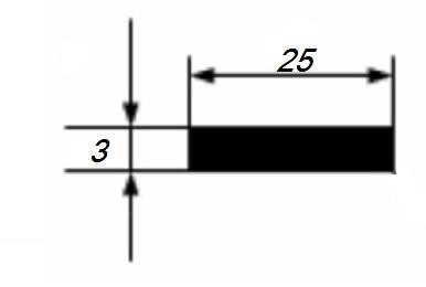 Алюминиевая полоса 3х25 мм 3 м
