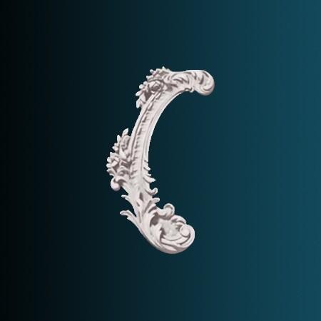 Декоративный орнамент Перфект G2354L 219х114х25 мм белый полиуретан