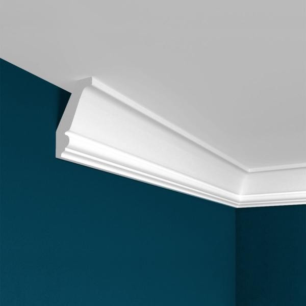 Потолочный плинтус Перфект Плюс P24 39 мм 2 м белый ударопрочный полимер