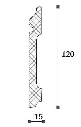 Напольный плинтус NMC Floorstyl FO1 120х15 200 см