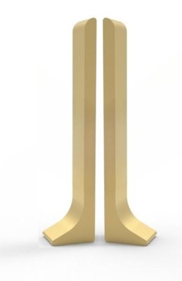 Комплект заглушек (левая+правая) для алюминиевого напольного плинтуса Effector Q63 ПВХ золото