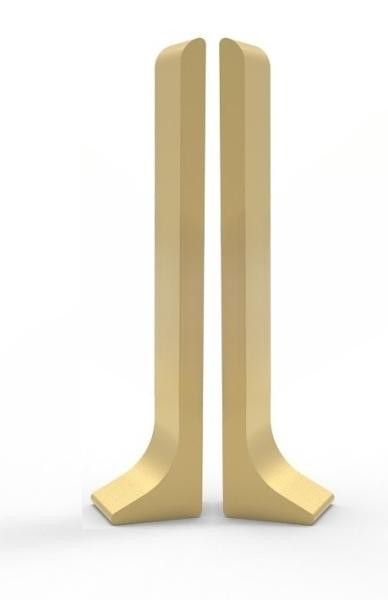 Комплект заглушек (левая+правая) для алюминиевого напольного плинтуса Effector Q63 ПВХ золото