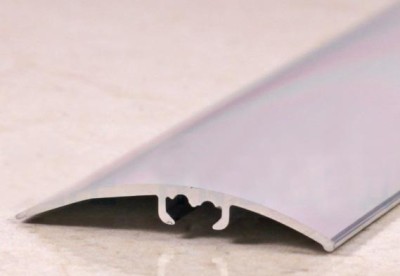 Разноуровневый алюминиевый порог 41 мм ПО-41 Серебро глянец 2,7 м