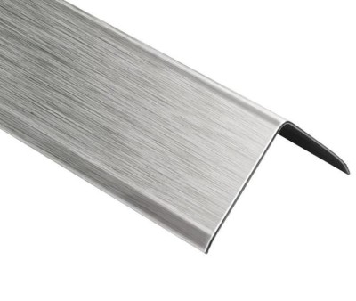 Уголок из нержавеющей стали 20х20 мм SAO12-20W SGB Серебро глянец браш 2,7 м
