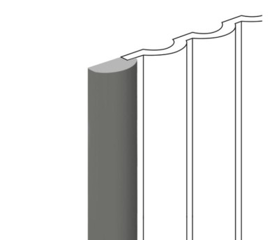 Финишный молдинг для панелей HiWood LF140B GR17 серый 12х26 мм 2,7 м