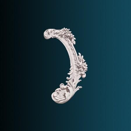 Декоративный орнамент Перфект G2354R 219х114х25 мм белый полиуретан