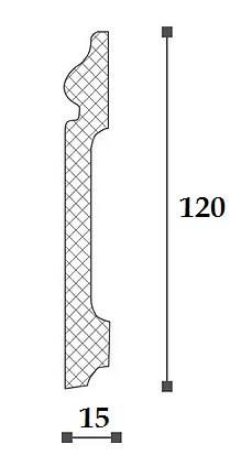 Напольный плинтус NMC Floorstyl FO2 120х15 200 см