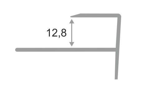 Профиль F-образный гибкий из алюминия ПФ-12 Серебро глянец 2,7 м