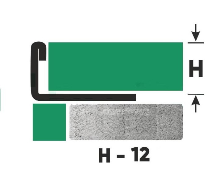 Профиль L-образный из нержавеющей стали 12 мм FG 12 P Сталь полированная 2,7 м