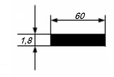 Алюминиевая полоса 1,8х60 мм 3 м