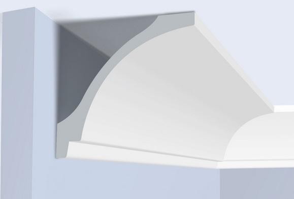 Потолочный плинтус 92х87 мм Hiwood A126 белый 2 м