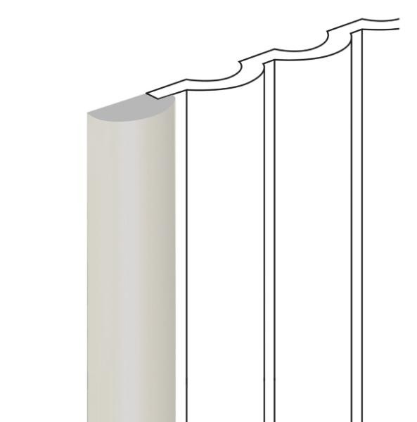Финишный молдинг для панелей HiWood LF140B IV123 бежевый 12х26 мм 2,7 м