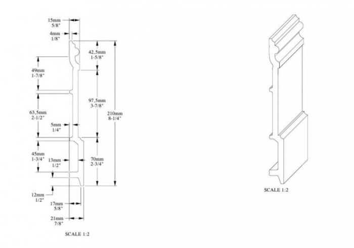 Плинтус 21х210 мм Orac Decor Duropolymer SX191 2 м