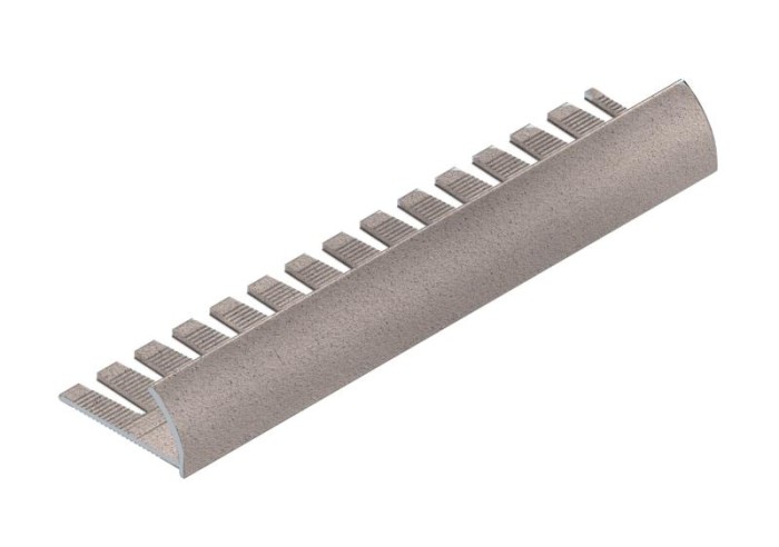 С-профиль для плитки 12 мм гибкий алюминиевый NEEXY PV21-43 SC муар бежевый 2.7 м