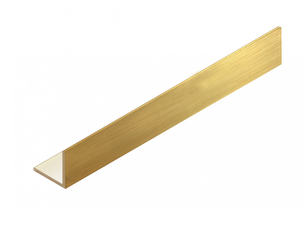 Латунный уголок 10х10 мм LL1010-LS 1.2 мм браш 2,7 м