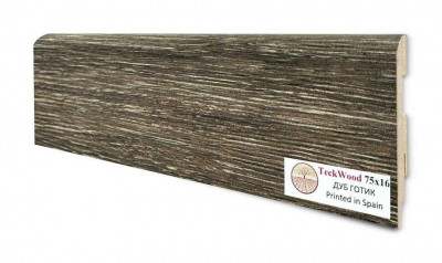 Плинтус для пола 75х16 мм Teckwood Дуб Готик цветной МДФ 2.15 м