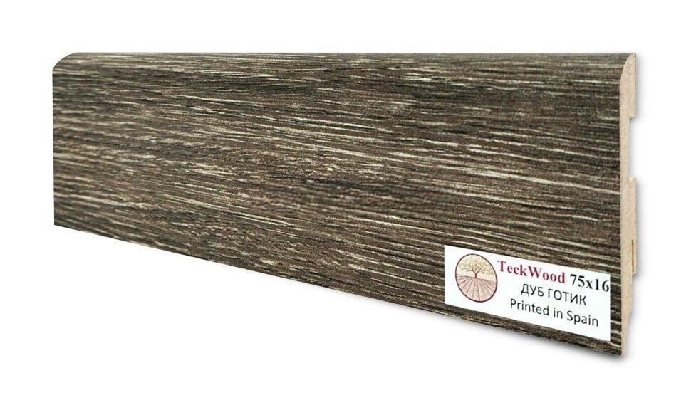 Плинтус для пола 75х16 мм Teckwood Дуб Готик цветной МДФ 2.15 м
