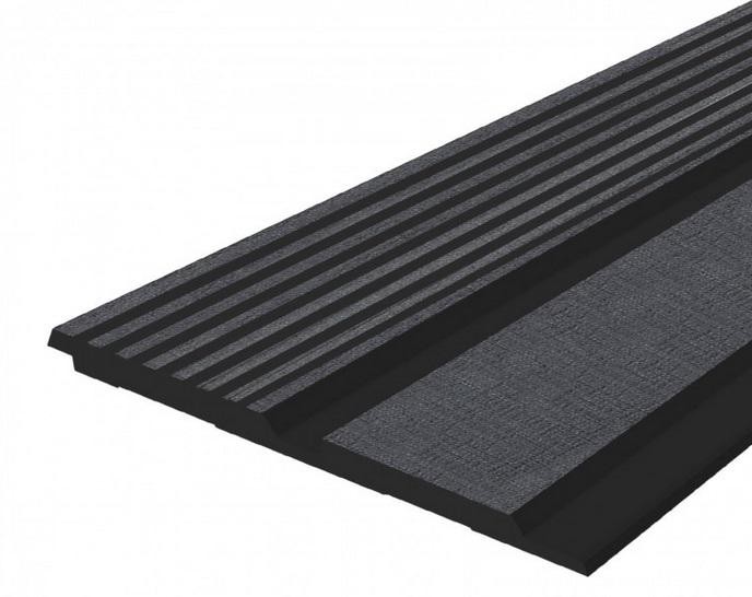 Отделочная панель 120х12 мм Hiwood LV123 BK114K черный 2,7м