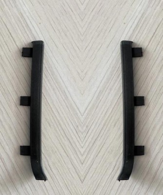 Металлические заглушки для плинтуса ПТ-79/10 М черный муар (кмп)