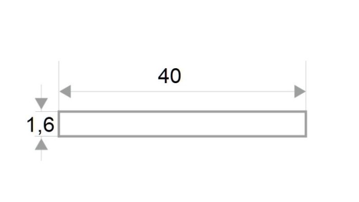 Алюминиевая полоса 40 мм антрацит муар 1,6 мм толщина полосы 3м