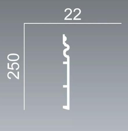 Плинтус 22х250 мм Orac Decor Duropolymer SX193 2 м