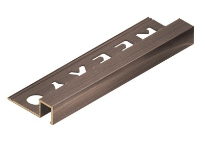 П-профиль из латуни закладной 10х10 мм NEEXY PVL31-04 ANTBL антик бронза светлая 2.7м