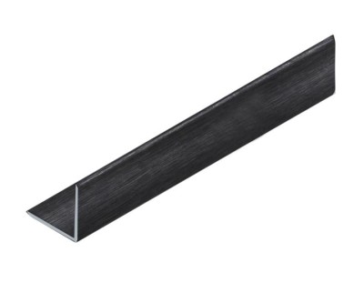 Уголок 25х25 мм алюминиевый NEEXY PV64-46 BBL-D черный блестящий браш 2.7 м