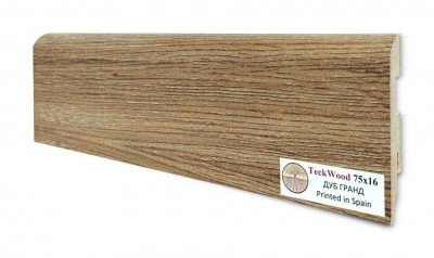 Плинтус для пола 75х16 мм Teckwood Дуб Гранд цветной МДФ 2.15 м