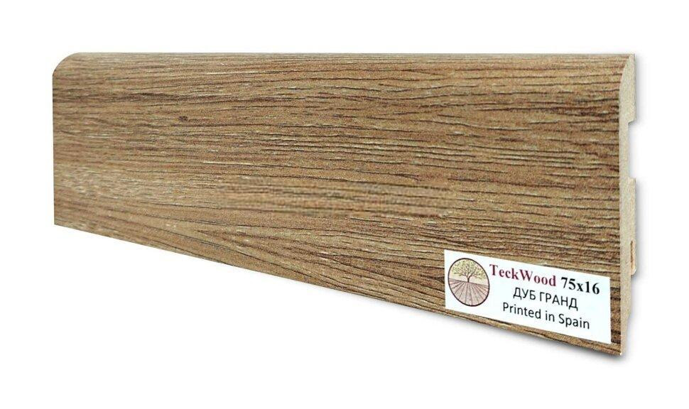 Плинтус для пола 75х16 мм Teckwood Дуб Гранд цветной МДФ 2.15 м