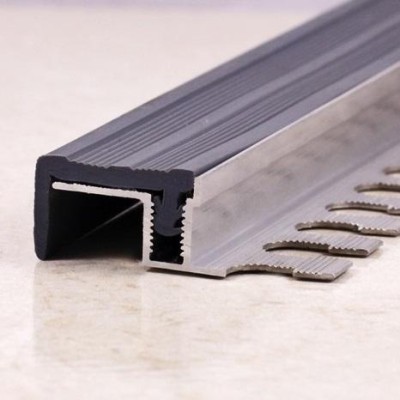 Порог закладной противоскользящий 24х12 мм Евроступень Р Серый 2,5 м