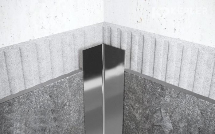 Внутренний уголок из нержавеющей стали 90х90 FLV 90 P Сталь полированная 3 м