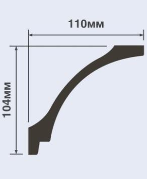 Потолочный плинтус 110х104 мм Hiwood A151 белый 2 м