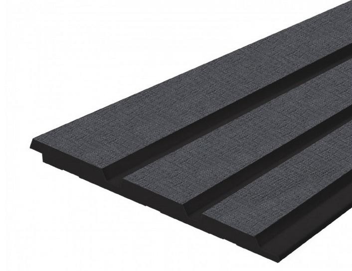 Отделочная панель 120х12 мм Hiwood LV124 BK114K черный 2,7м