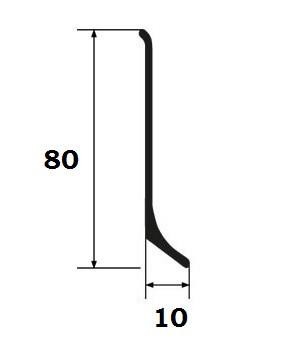 Металлический стык для плинтуса ПТ-79/10 М черный муар