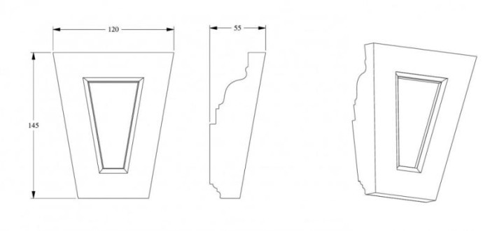 Декоративный фронтон Orac Decor Purotouch D402 150х121 мм