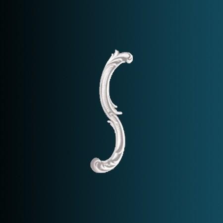 Декоративный орнамент Перфект G2357L 286х114х20 мм белый полиуретан