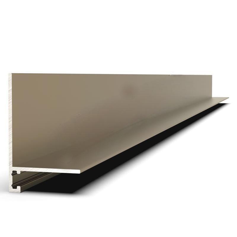 Щелевой миниплинтус из алюминия с заходом на стену 20х32 мм Мега-Трейд МП-32-2м 2334 шампань 2 м