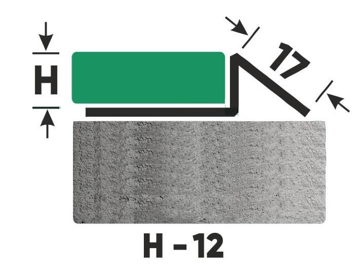 Наружный стальной профиль для плитки FFS 12 P Сталь полированная 2,7 м