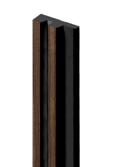 Финишный молдинг для панелей HiWood LF129A BR396NK под дерево 11х34 мм 2,7 м